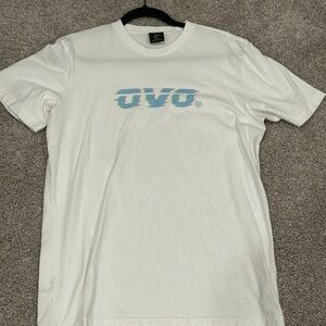 OVO White Tee with Multicolor Logo